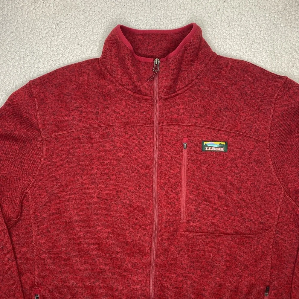 L.L. Bean Slightly Fitted Full Zip Sweater Jacket: Size Extra Large - Picture 3 of 9